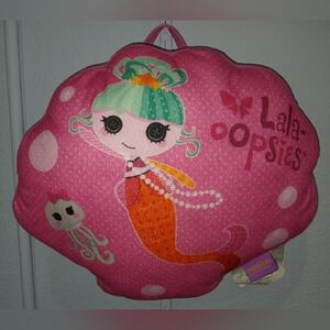 2012 Lalaloopsy Lalaloopsie Pink and Orange Mermaid SeaShell Pillow